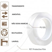 Fita biadesiva em gel PU