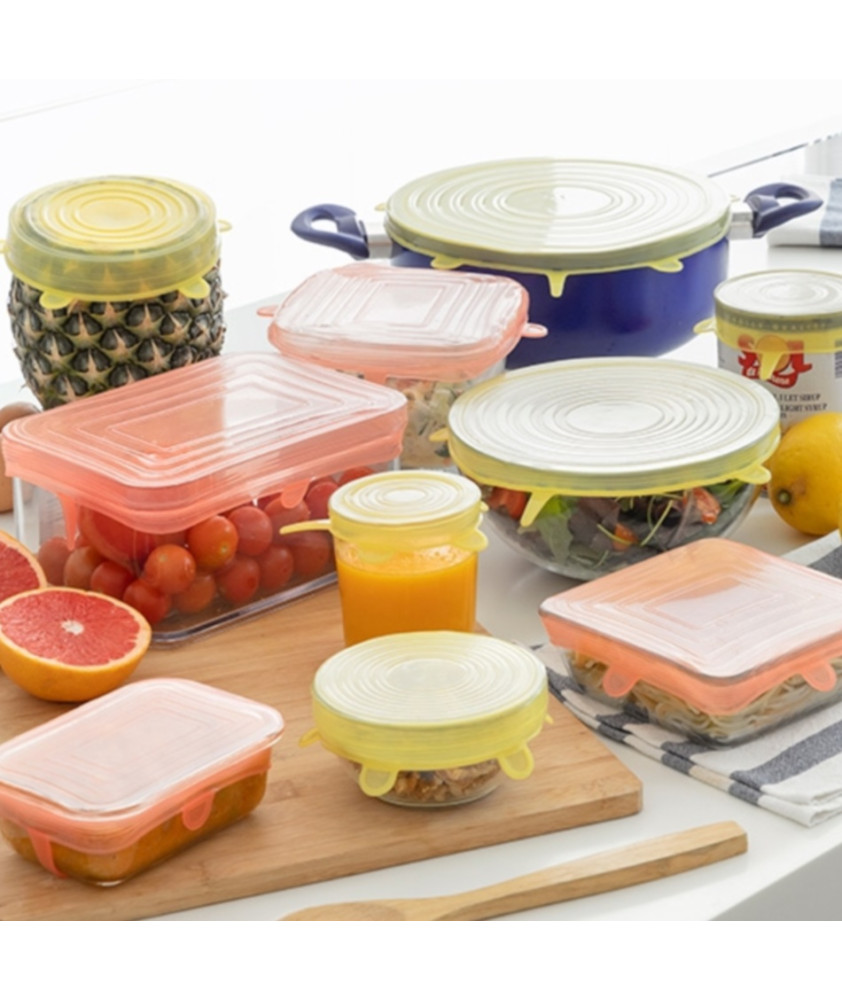 Kit de 10 tampas de silicone universais Kit de 10 tampas de silicone universais