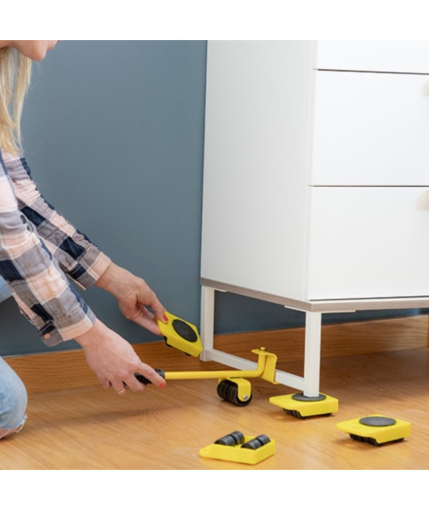 Sistema de elevação de móveis com rodas Sistema de elevação de móveis com rodas