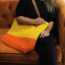 Saco tote laranja - amarelo