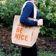Saco de Juta Just be nice