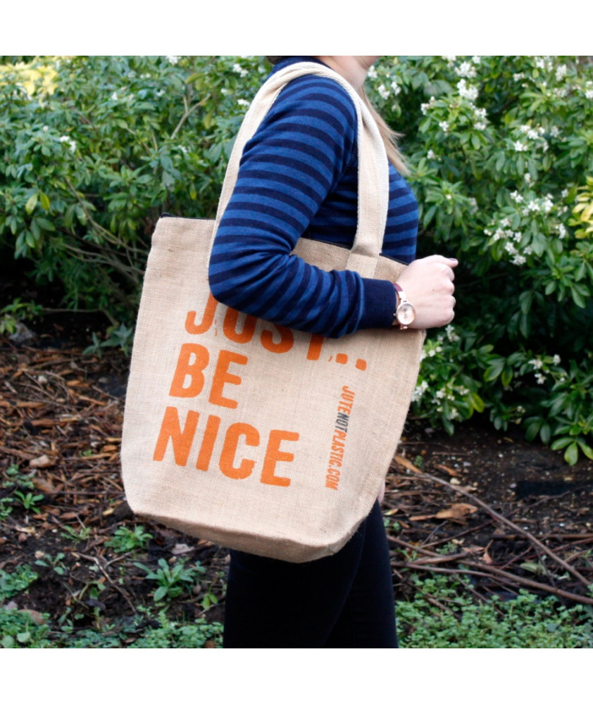 Saco de Juta Just be nice Saco de Juta Just be nice