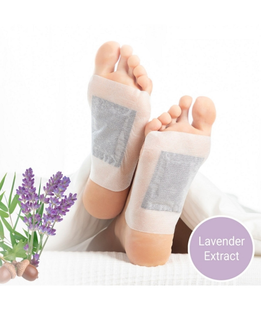 Adesivos relaxantes para pés lavanda