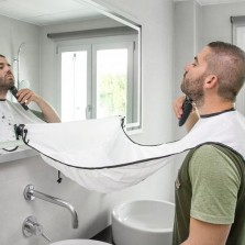 Avental para barba com ventosas