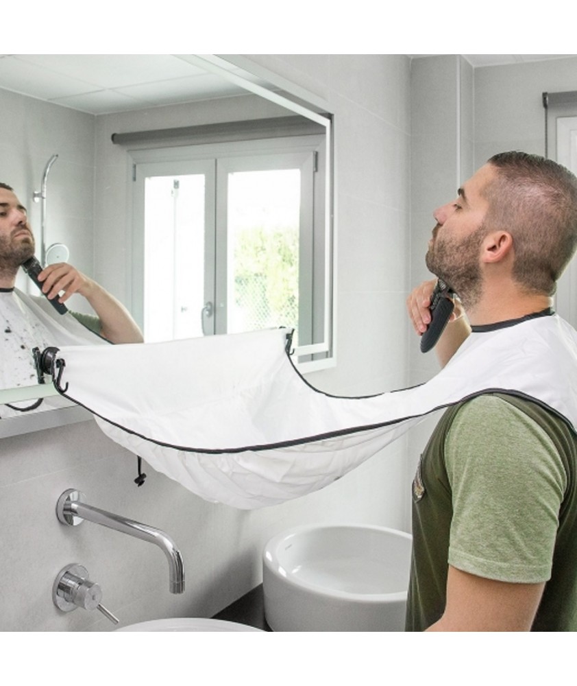 Avental para barba com ventosas