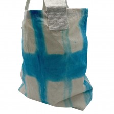 Saco de algodão natural azul celeste