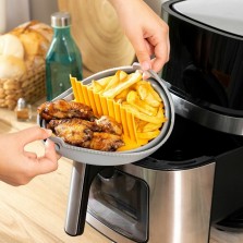 Cesta de silicone dobrável para fritadeira