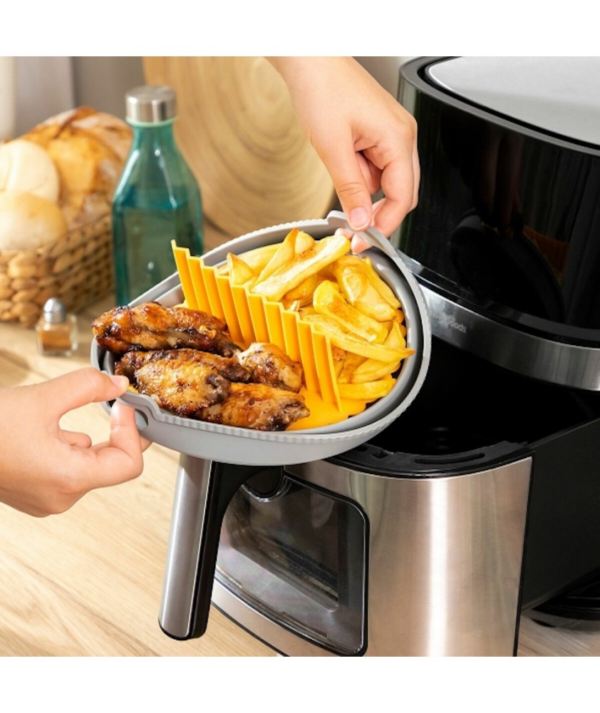 Cesta de silicone dobrável para fritadeira