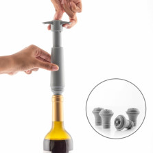 Bomba de vácuo e tampas para vinho