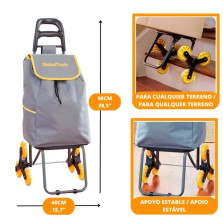 Trolley com roda tripla para subir escadas