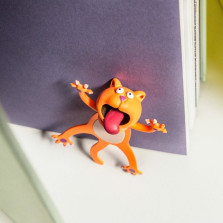 Marcador de livros gato feliz