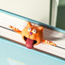 Marcador de livros gato feliz