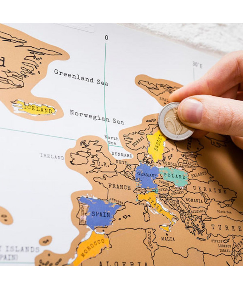 Mapa mundo para raspar