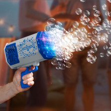 Pistola de bolas de sabão com led