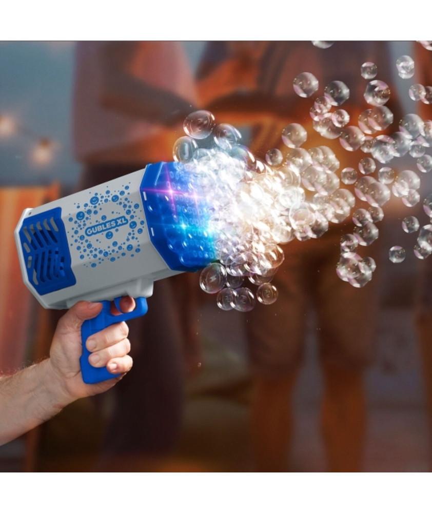 Pistola de bolas de sabão com led