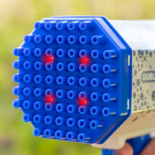Pistola de bolas de sabão com led