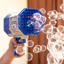 Pistola de bolas de sabão com led